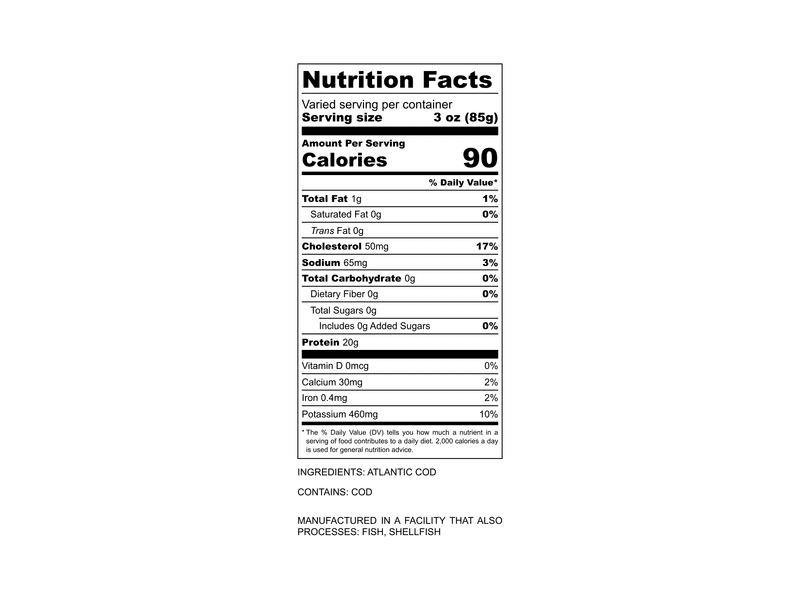 Product Image: Wild Atlantic Cod Portion - 1ct