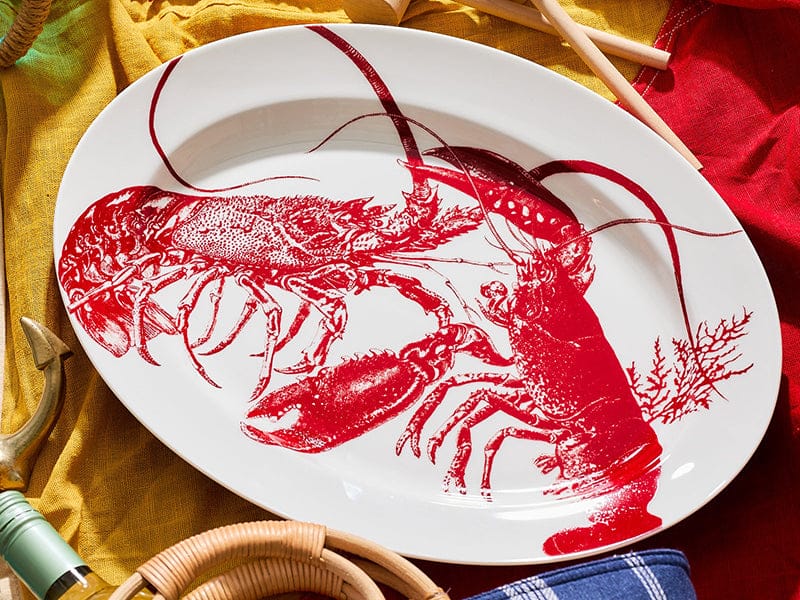 Product Image: Caskata Lobster Oval Rimmed Platter