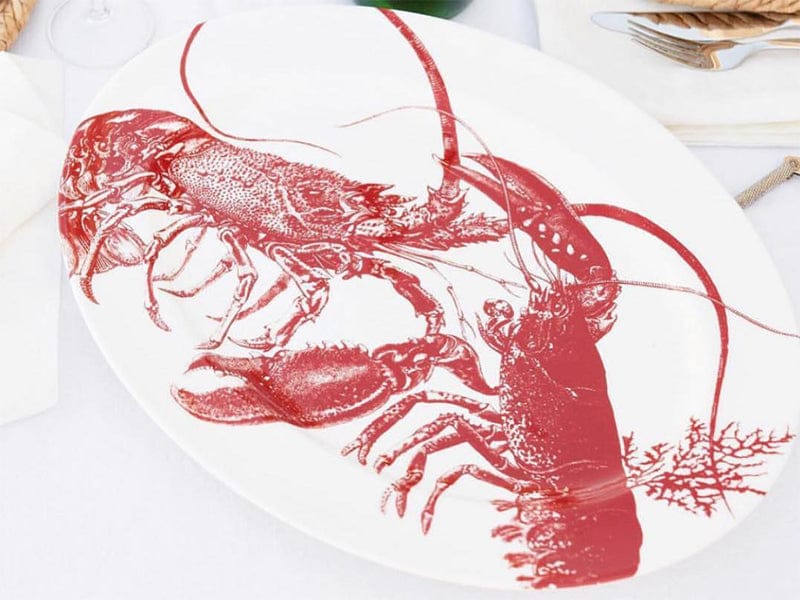 Product Image: Caskata Lobster Oval Rimmed Platter