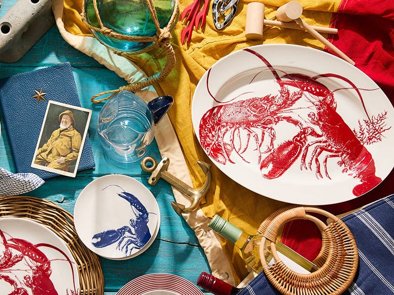 Product Image: Caskata Lobster Oval Rimmed Platter