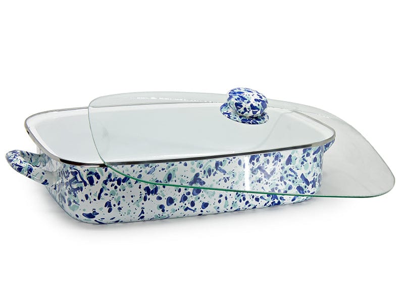 Product Image: Golden Rabbit Enamelware Ocean Swirl Roasting Pan