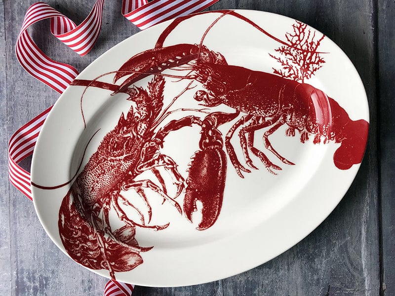 Product Image: Caskata Lobster Oval Rimmed Platter
