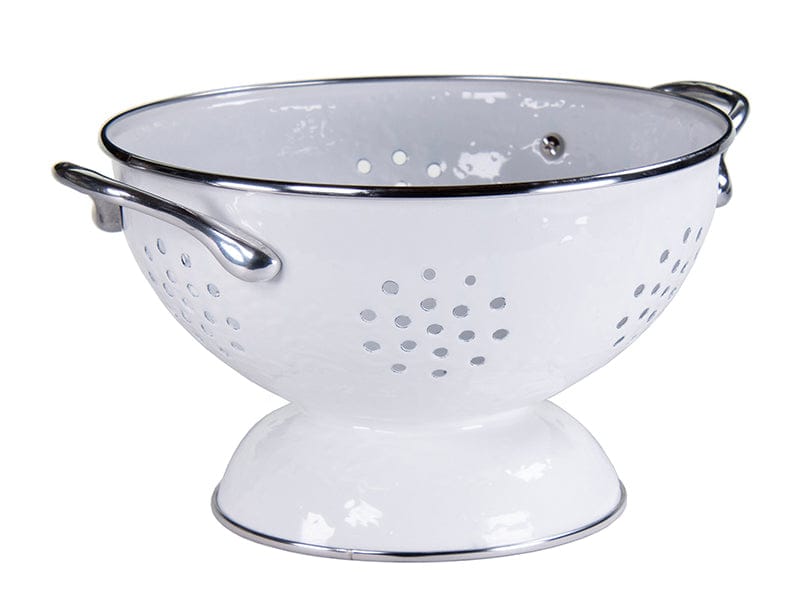 Product Image: Golden Rabbit Enamelware White Solid Colander Set - 3ct