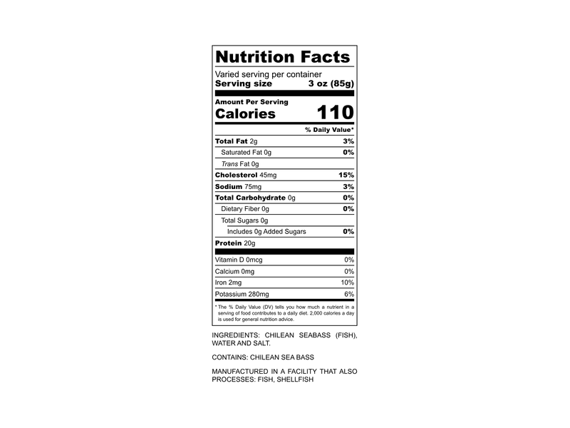 Product Image: Wild Chilean Sea Bass Portion - 1ct