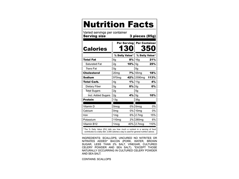 Product Image: Bacon-Wrapped Jumbo Scallops - 8ct