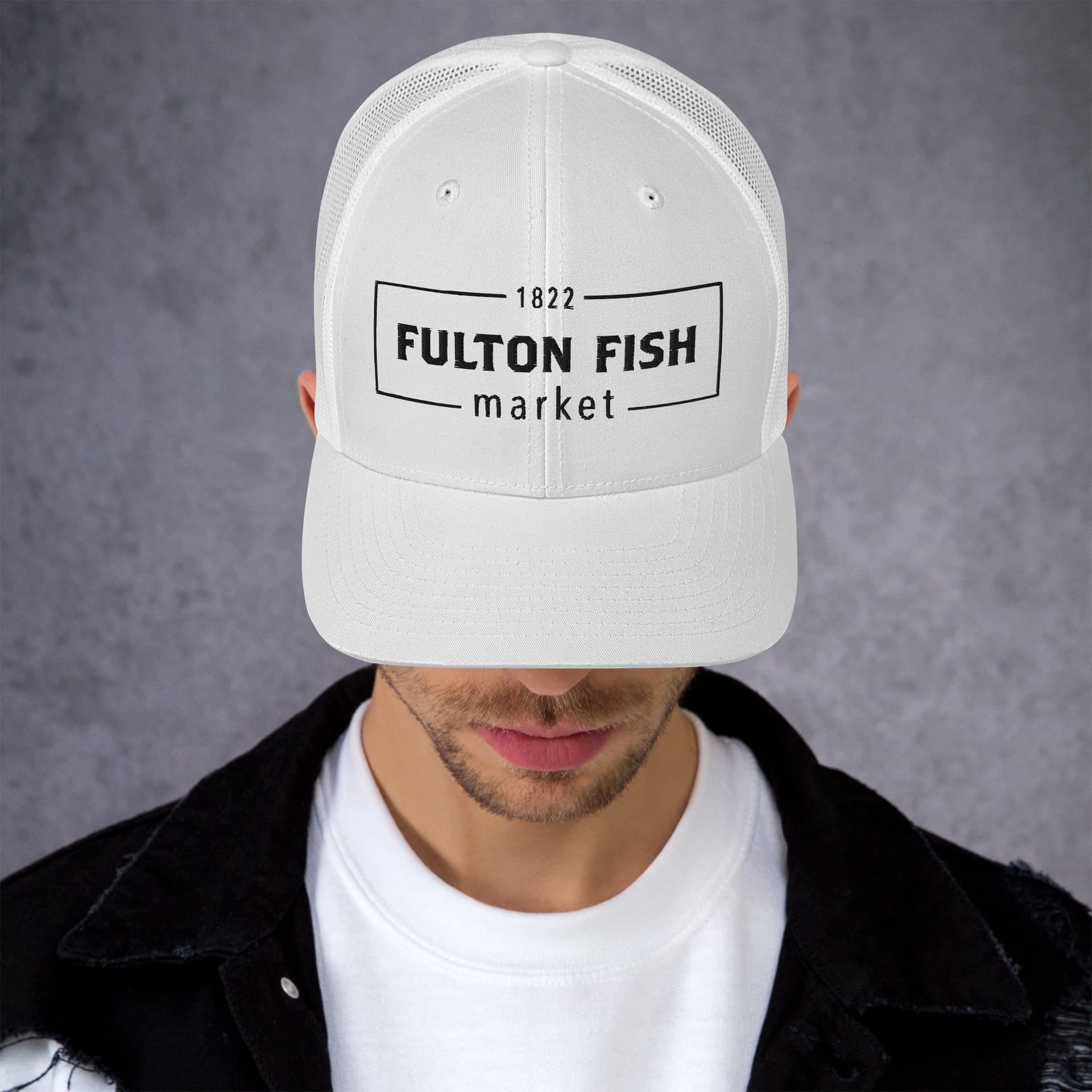 Fulton Fish Market Trucker Hat, White image