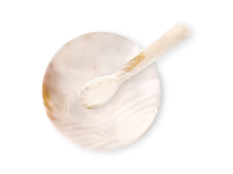 Mother of Pearl Caviar Plate and Spoon image
