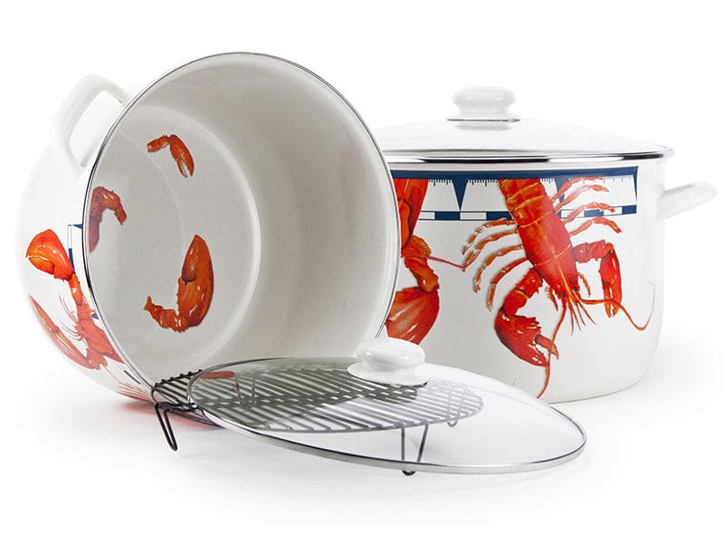Golden Rabbit Enamelware Lobster Stock Pot, 18 Qt image